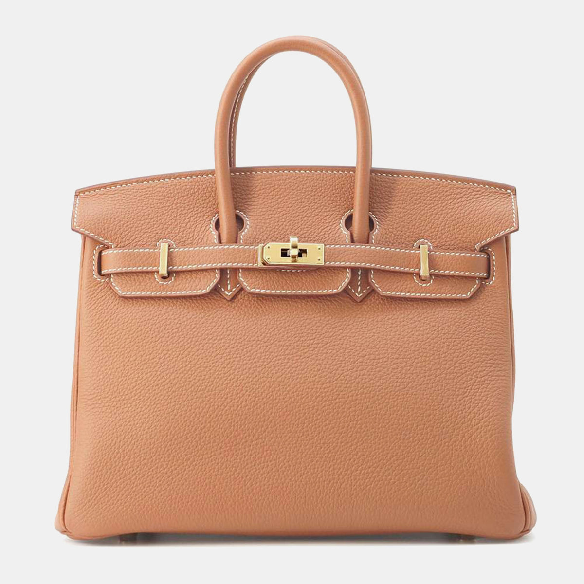 Hermès Verso Gold/Graphite Togo Leather Birkin Bag Size 25
