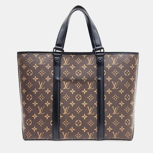 Brown Monogram Canvas Weekend Tote PM Bag