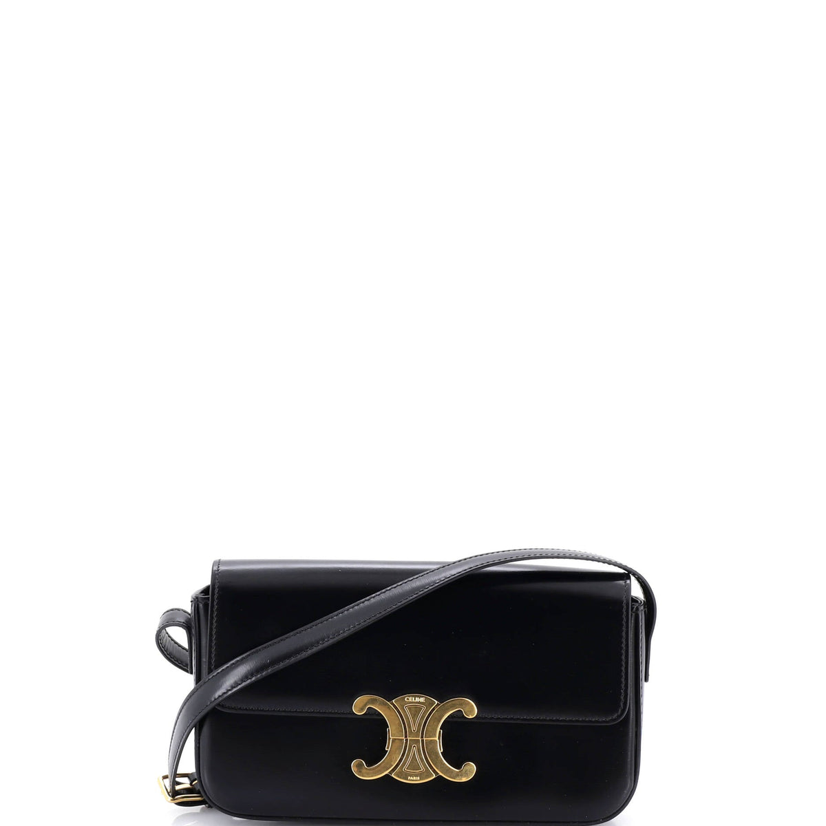 Celine CELINE Triomphe East-West Shoulder Bag Smooth Calfskin
