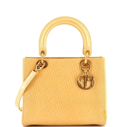 Vintage Lady Dior Bag Diorissimo Suede Medium