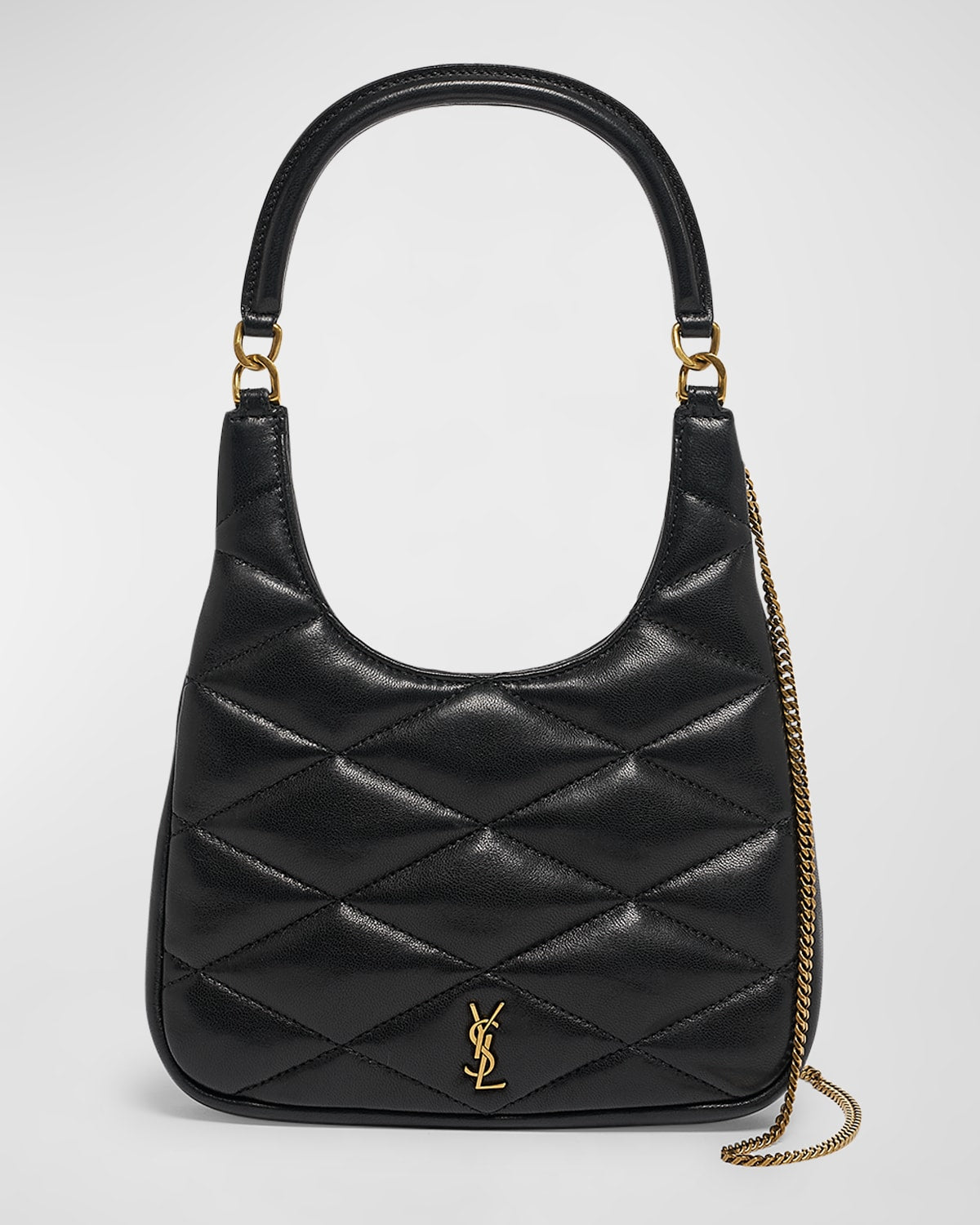 Saint Laurent Sade Mini YSL Hobo Bag in Quilted Lambskin