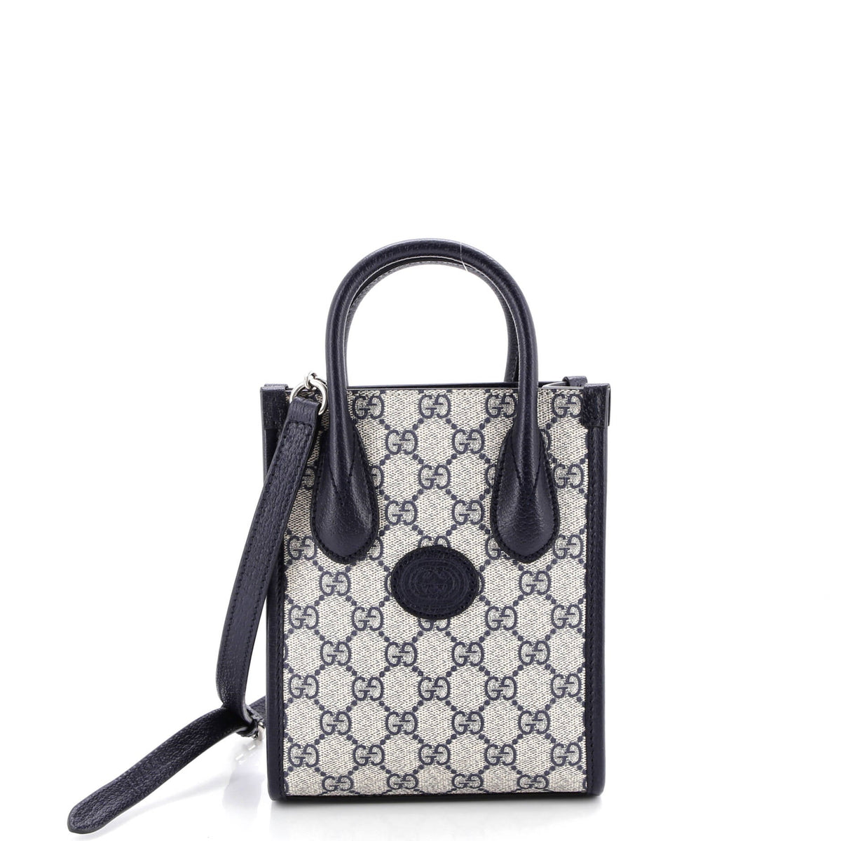Gucci GUCCI Interlocking G Patch Tote GG Coated Canvas Mini