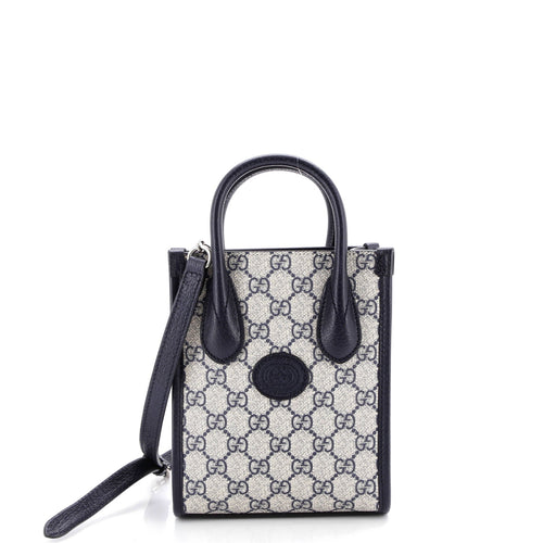 GUCCI Interlocking G Patch Tote GG Coated Canvas Mini