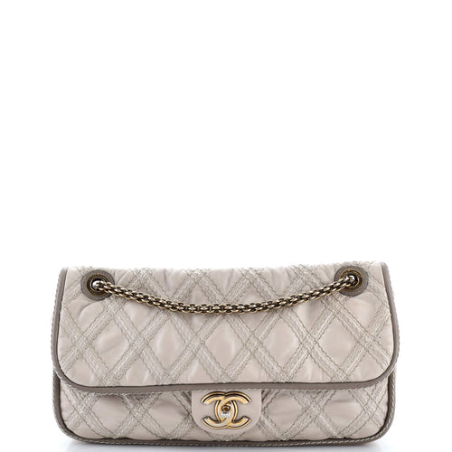 CHANEL Triptych Flap Bag Quilted Calfskin Medium