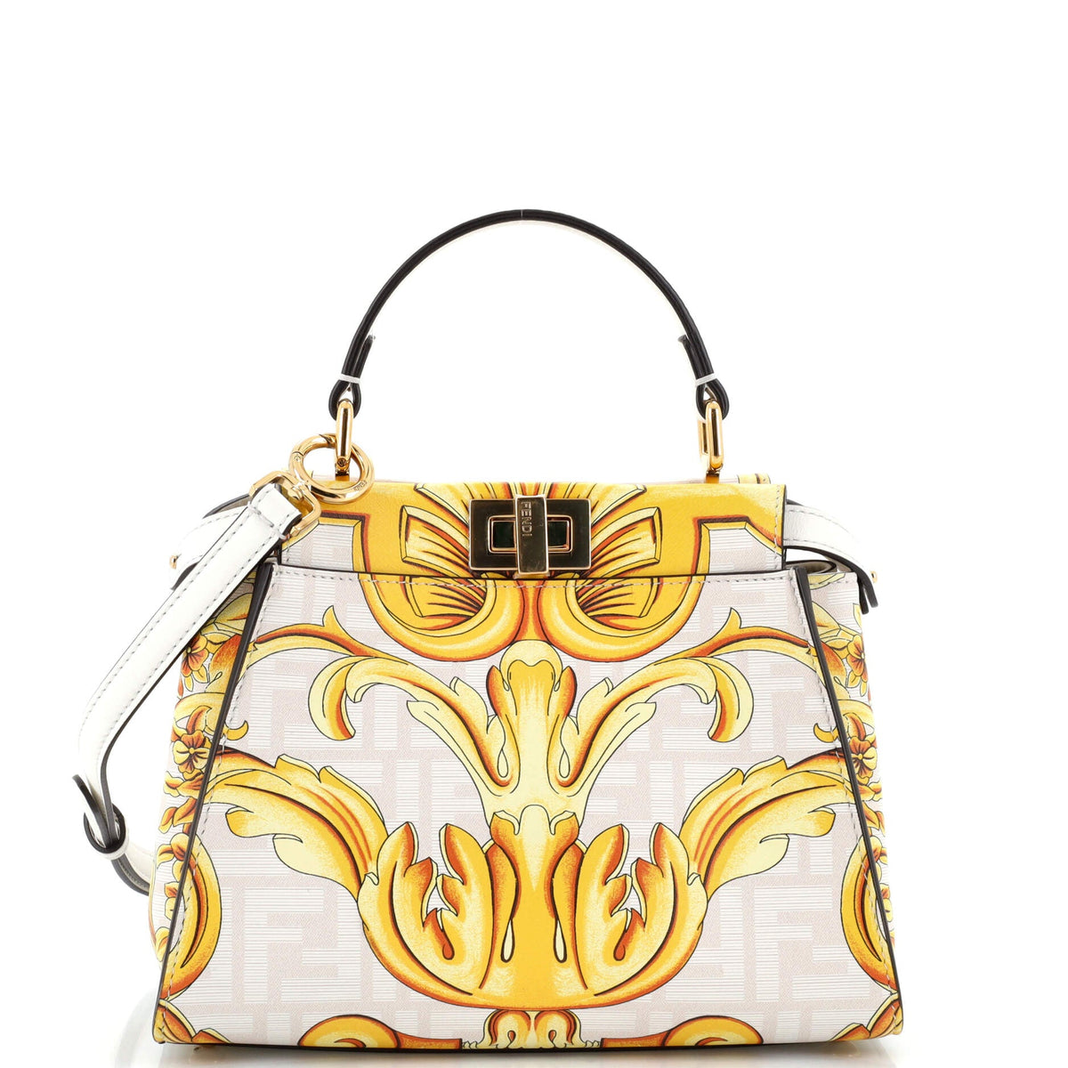 Fendi FENDI x Versace Fendace Peekaboo Bag Printed Zucca Leather Mini