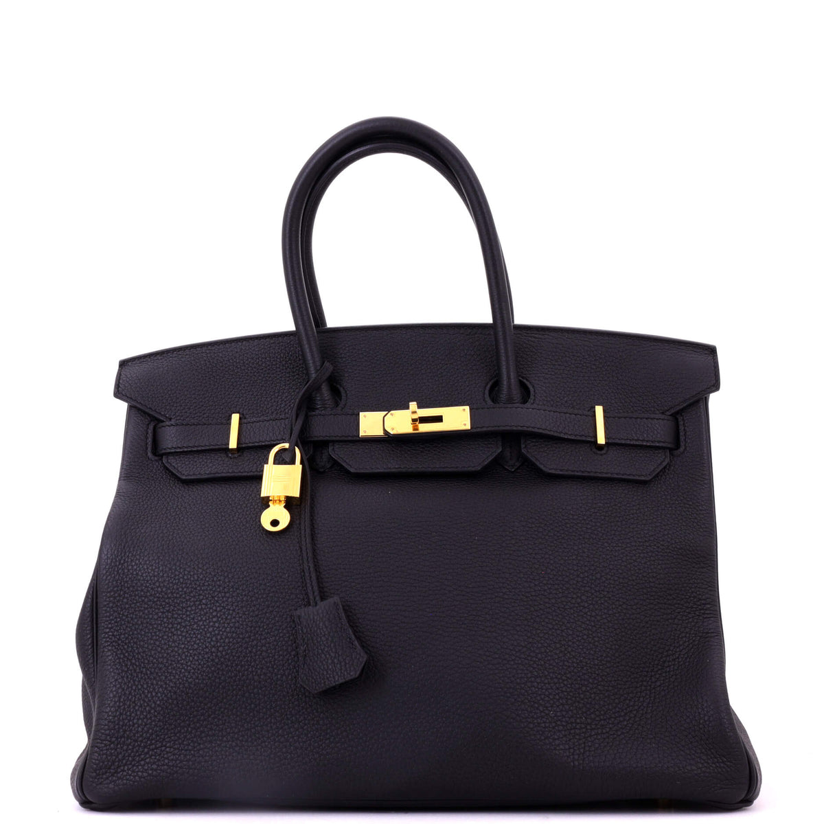 Herm?s Birkin Handbag Noir Togo with Gold Hardware 35