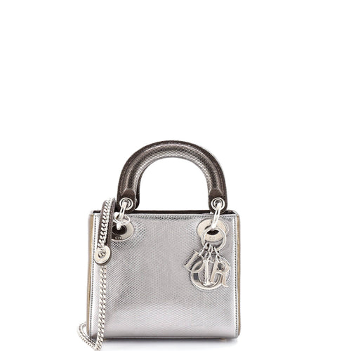 Lady Dior Chain Bag Lizard Mini