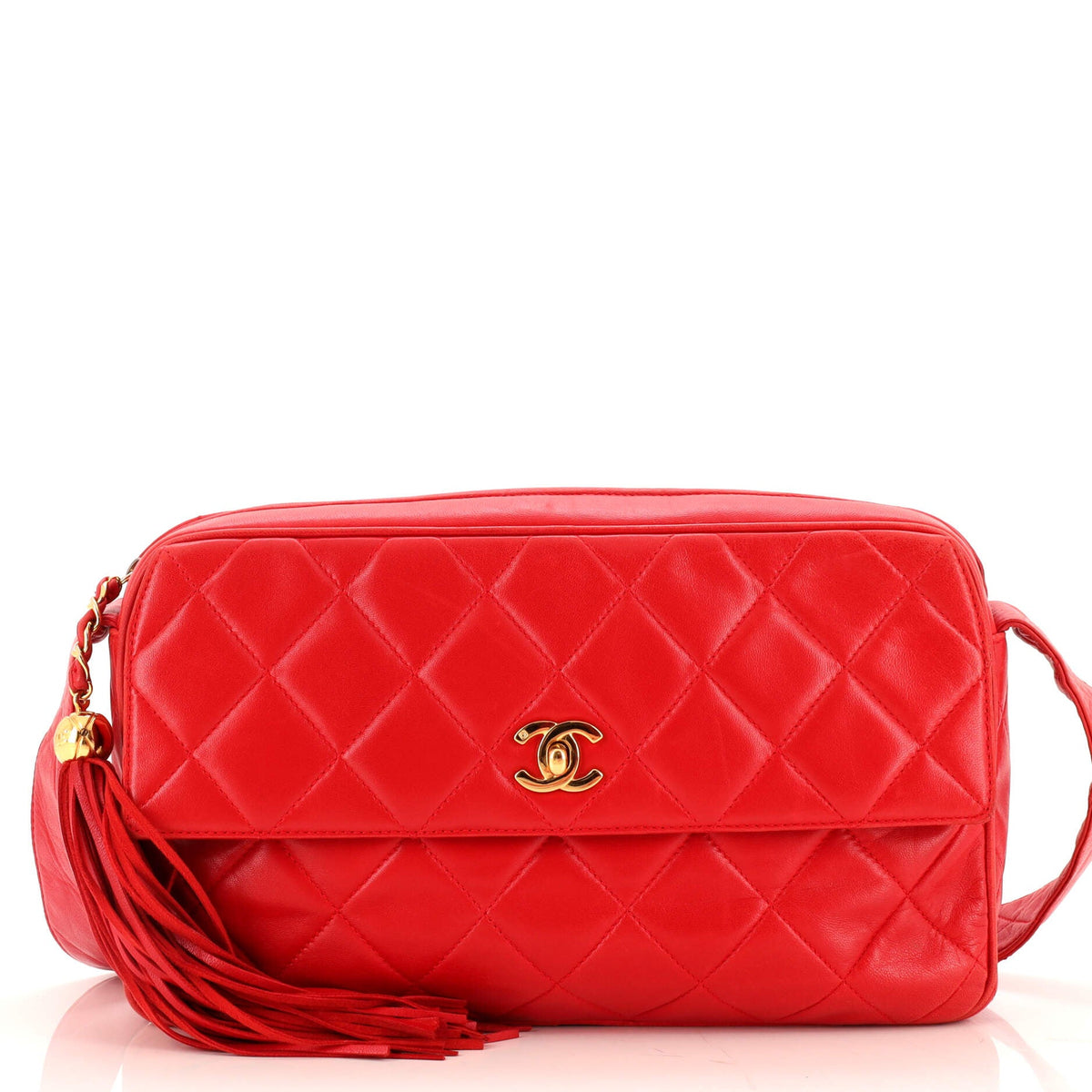 Chanel CHANEL Vintage CC Pocket Camera Shoulder Bag Quilted Lambskin Medium