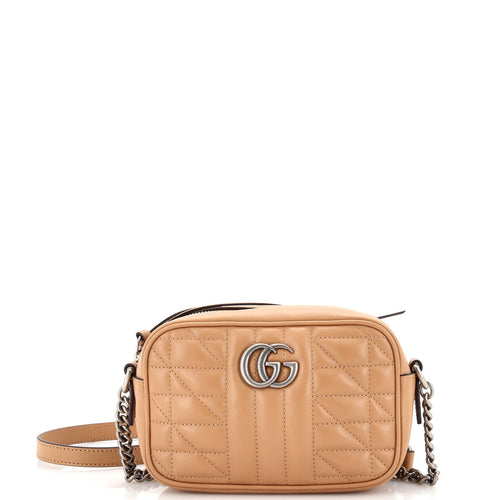 GUCCI GG Marmont Shoulder Bag Mixed Matelasse Leather Mini