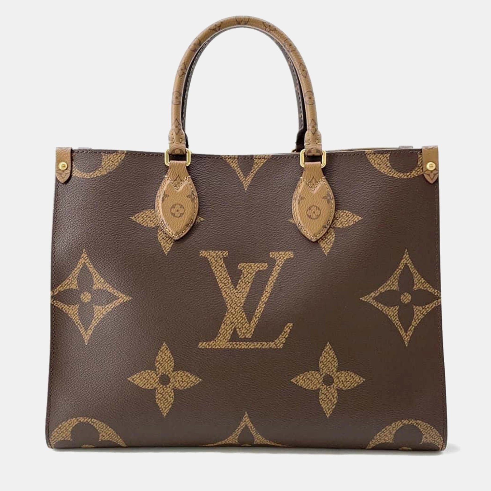 Louis Vuitton Braune Monogramm-Reverse-Canvas-Monogramm-Onthego-Riesentasche MM