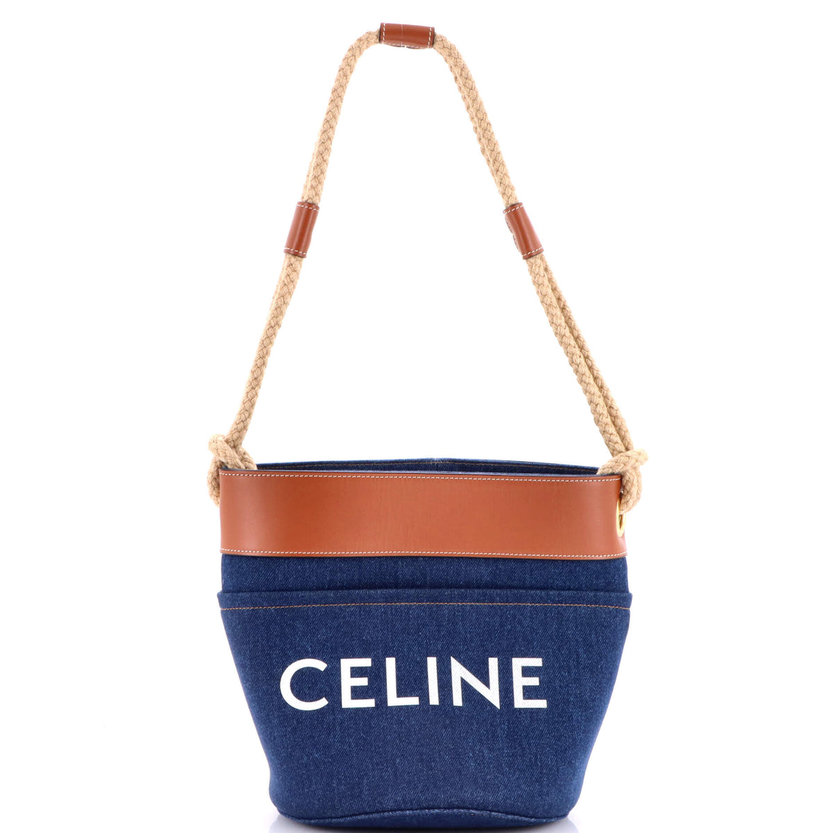 Celine CELINE Rope Bucket Bag Denim Small