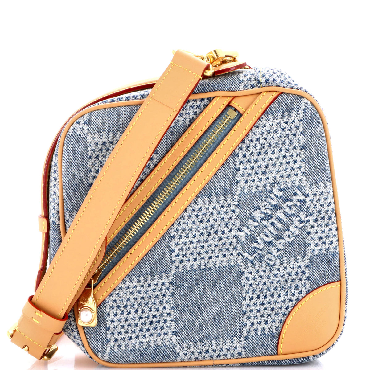 Louis Vuitton Chess Messenger Bag Damier 3D Denim