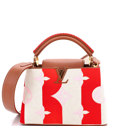 Parasol Capucines Bag Printed Canvas with Leather BB