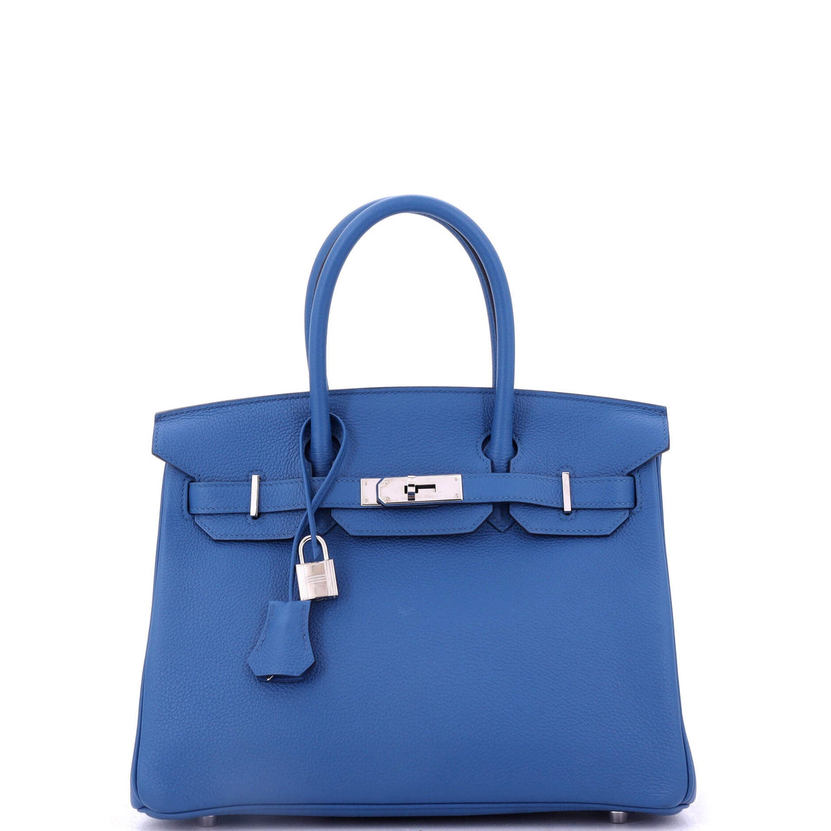 Herm?s Birkin Handbag Bleu France Togo with Palladium Hardware 30