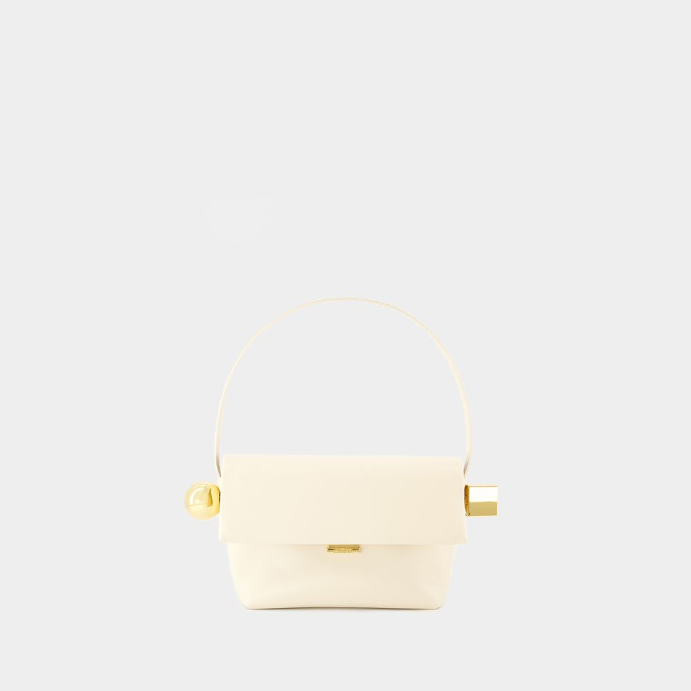 Jacquemus Women's Le Rond Carre Bag in White | 243BA383 Color 3171 Color 115