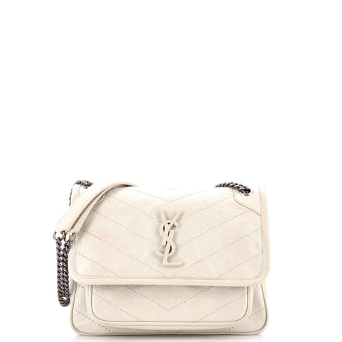 Niki Chain Flap Bag Matelasse Chevron Leather Baby