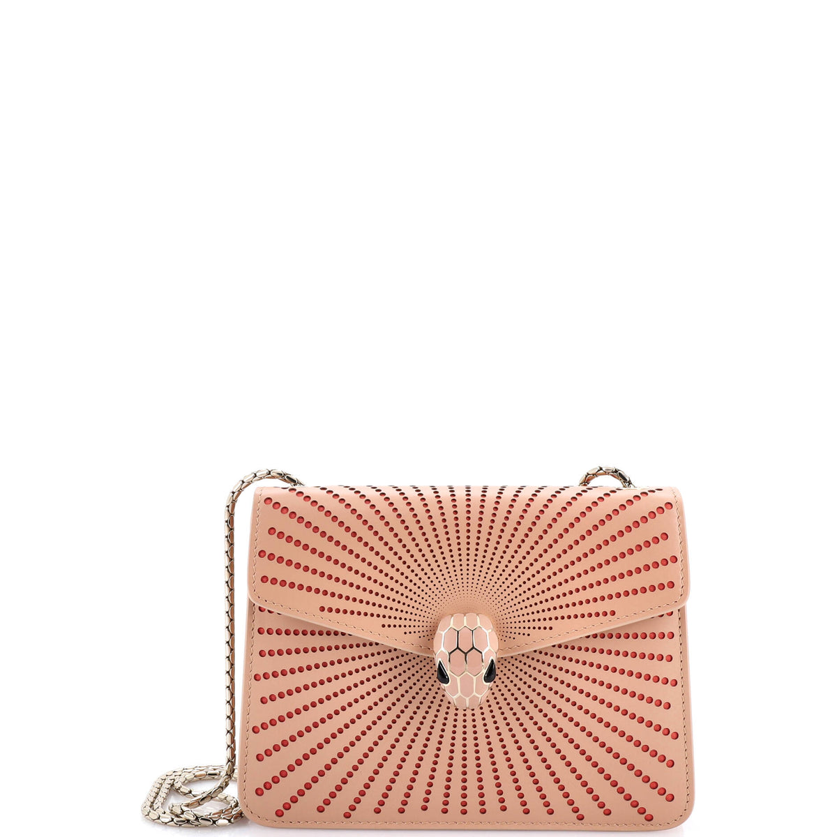 Bvlgari BVLGARI Serpenti Forever Square Shoulder Bag Laser Cut Leather Small