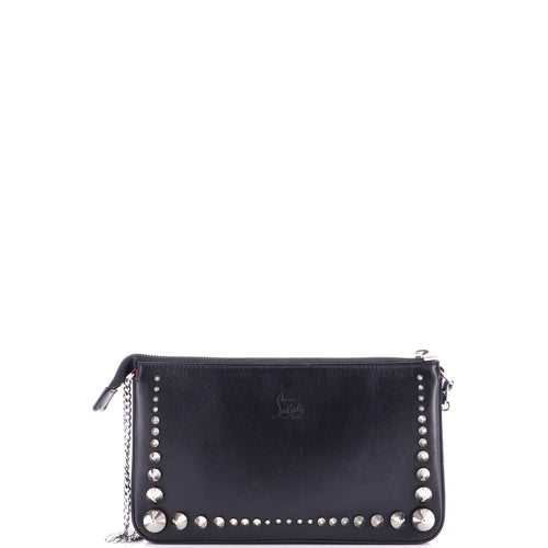 Loubila Chain Clutch Spiked Leather