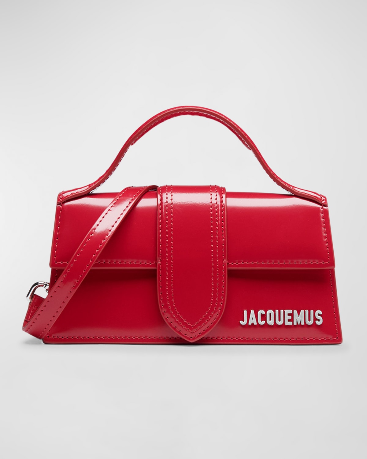 Jacquemus Sac à poignée supérieure verni Le Bambino