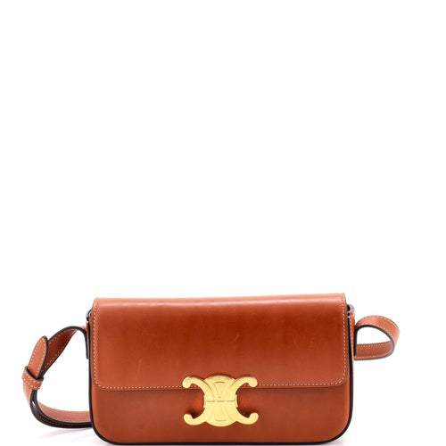 CELINE Triomphe East-West Shoulder Bag Smooth Calfskin