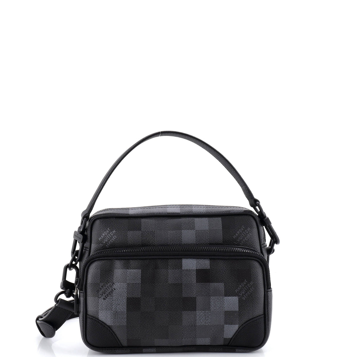 Louis Vuitton Nil NM Messenger Bag Damoflage Black Coated Canvas