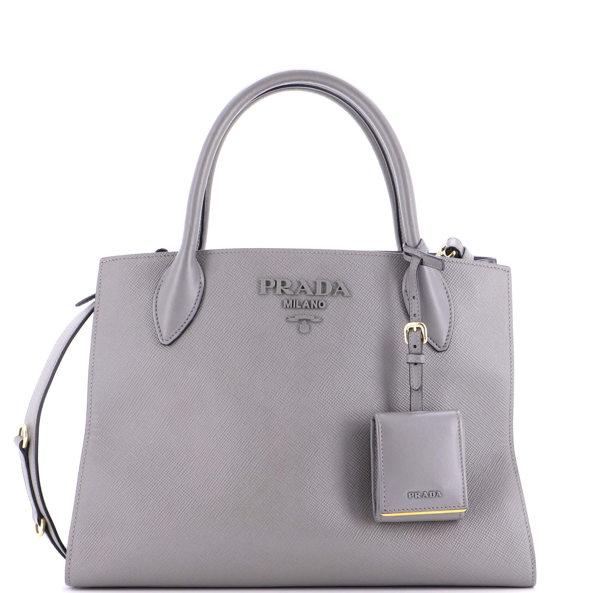 Prada PRADA Monochrome Tote Saffiano with City Calf Medium