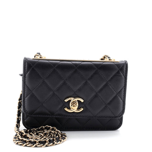 CHANEL Trendy CC Wallet on Chain Quilted Lambskin Mini