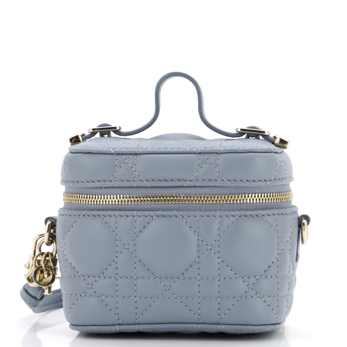 Christian Dior Lady Dior Vanity Case Cannage Quilt Lambskin Micro