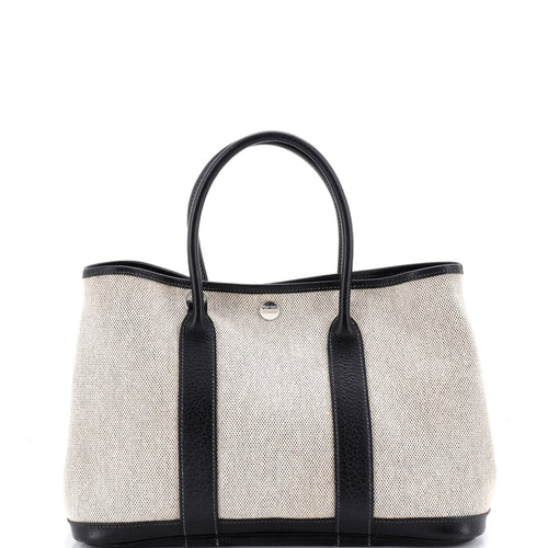 Garden Party Tote Toile and Leather 30