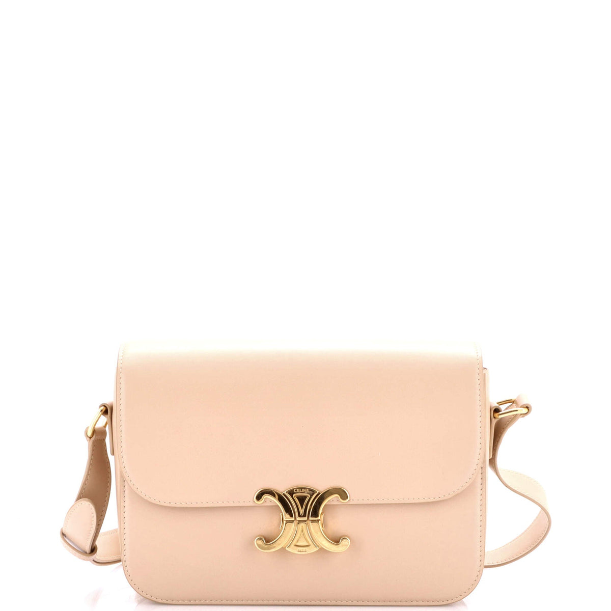 Celine CELINE Triomphe Shoulder Bag Smooth Calfskin Medium