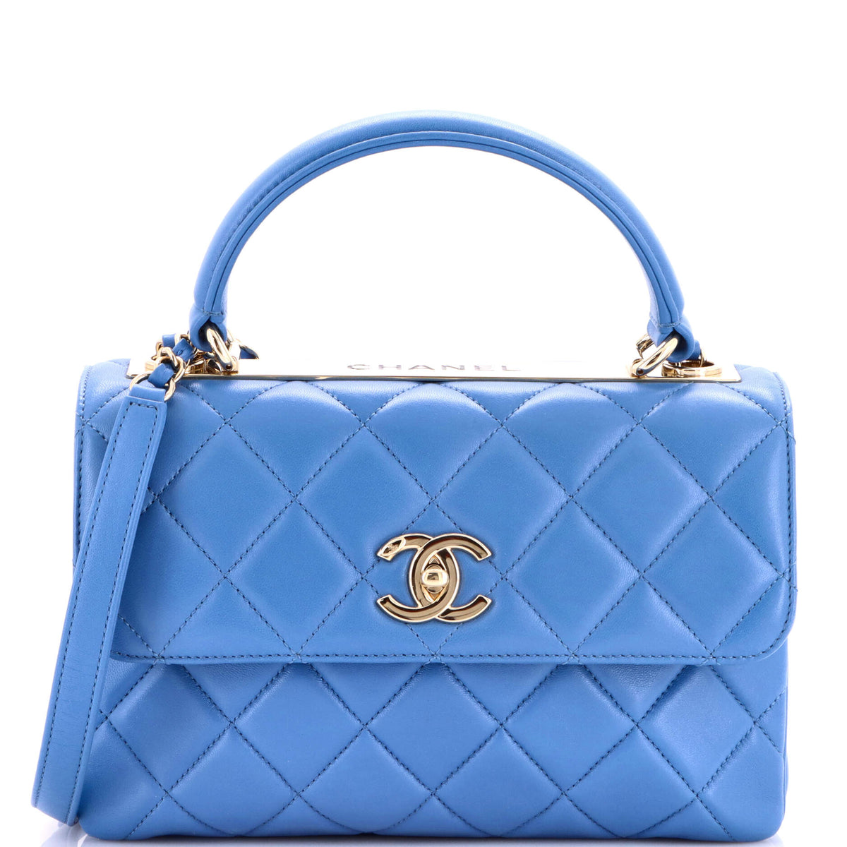 Chanel CHANEL Trendy CC Top Handle Bag Quilted Lambskin Small