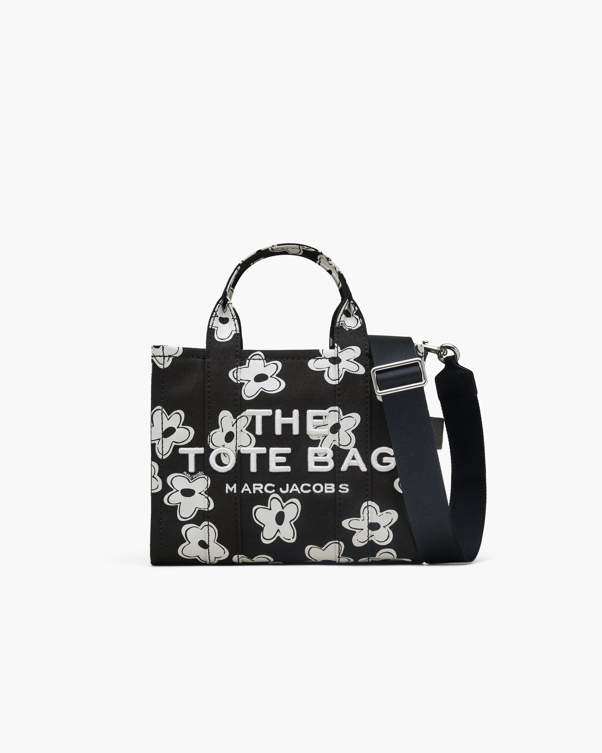 Marc Jacobs The Daisy Canvas Small Tote Bag in Black/White