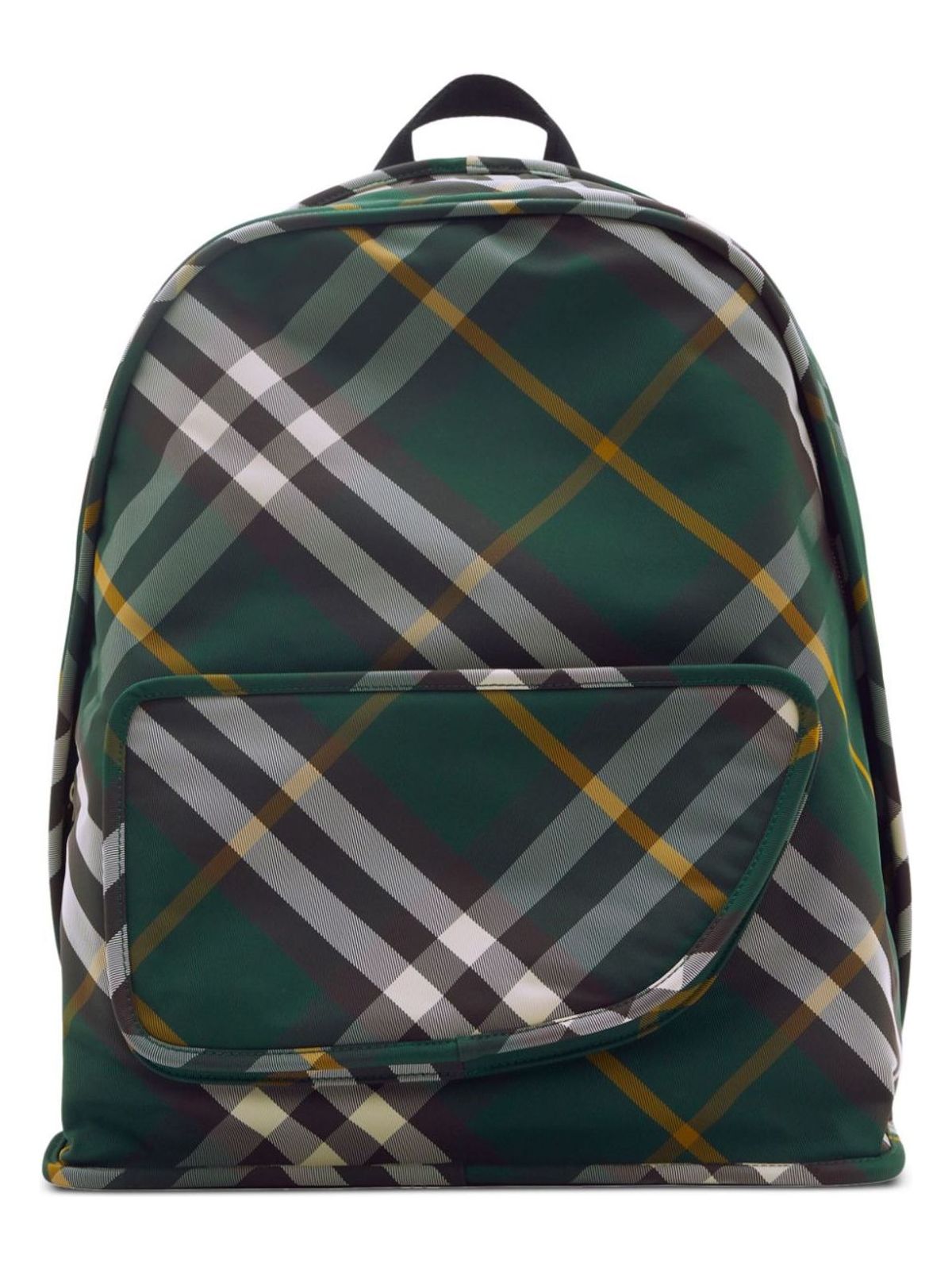 Burberry Men's Check Motif Nylon Backpack in Green | Size UNI | 8080679B8636