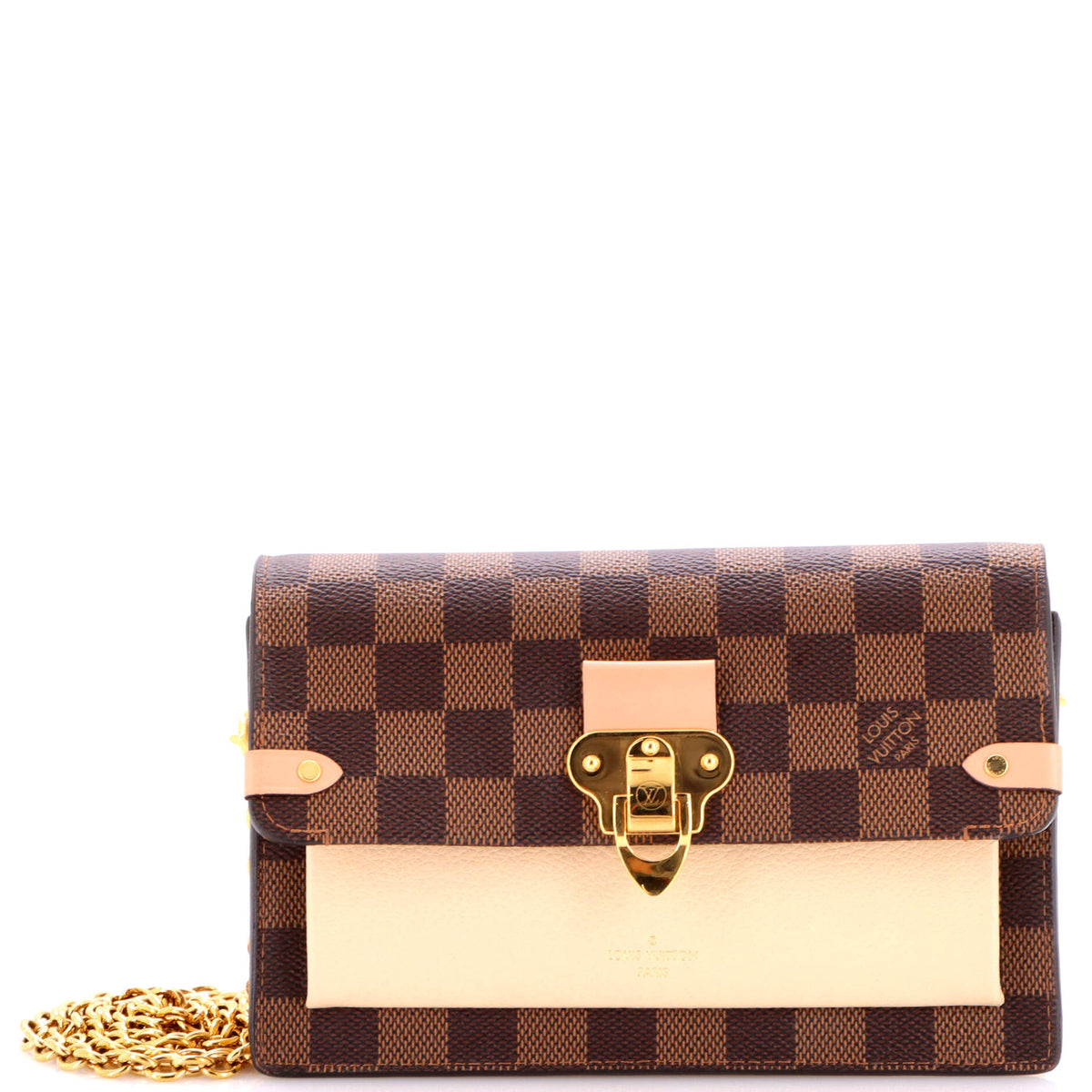 Louis Vuitton Vavin Chain Wallet NM Damier with Leather