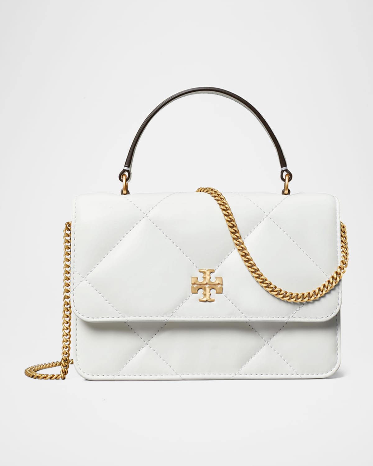 Tory Burch Kira Mini Quilted Leather Top-Handle Bag