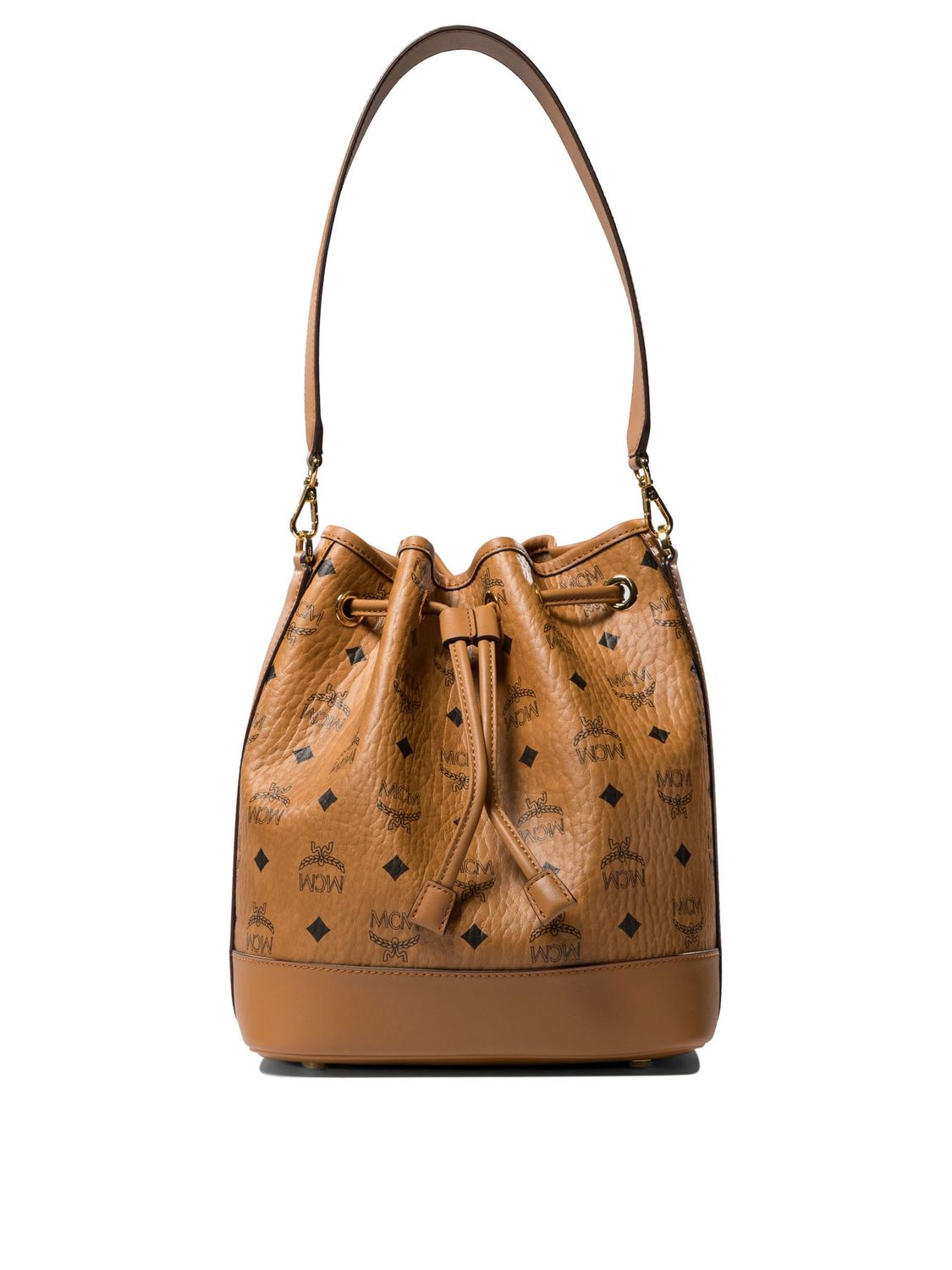 Mcm Women's "dessau" Bucket Bag in Brown | MWDESDU03CO