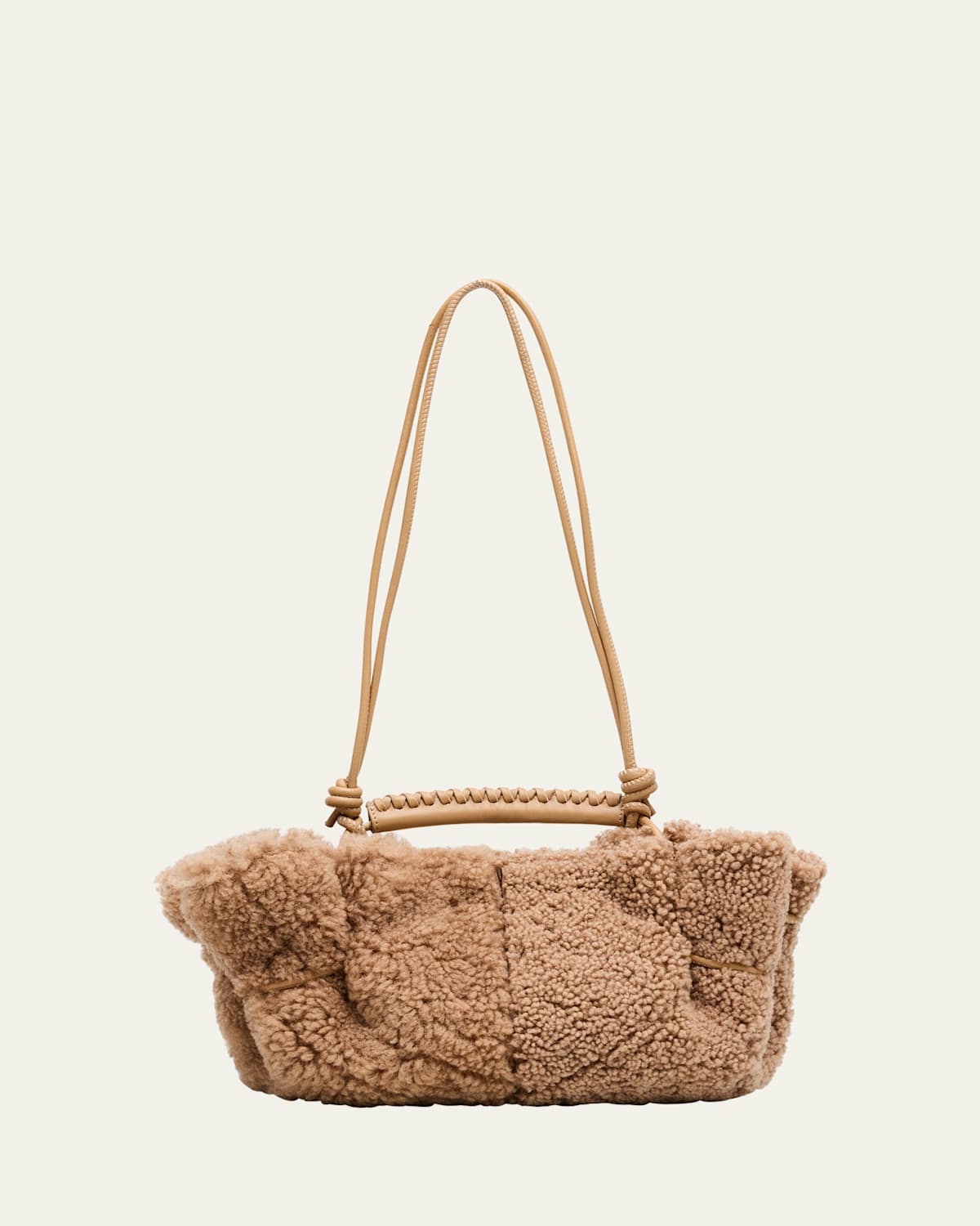 Hereu Arta Mini Shearling Top-Handle Bag