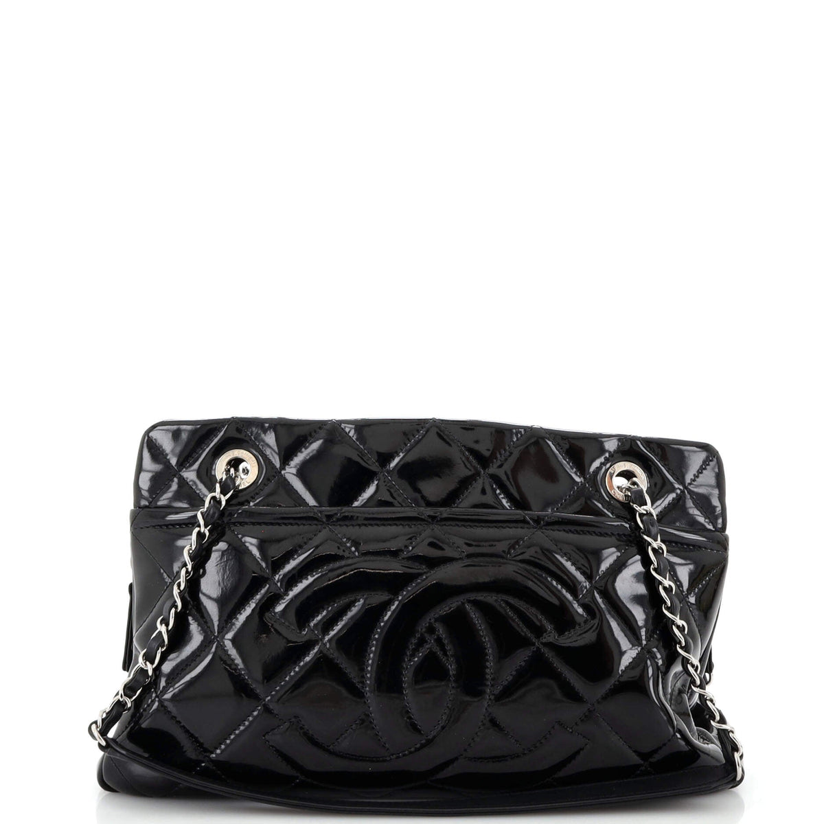 Chanel CHANEL Timeless CC Shopping Tote Quilted Patent Medium