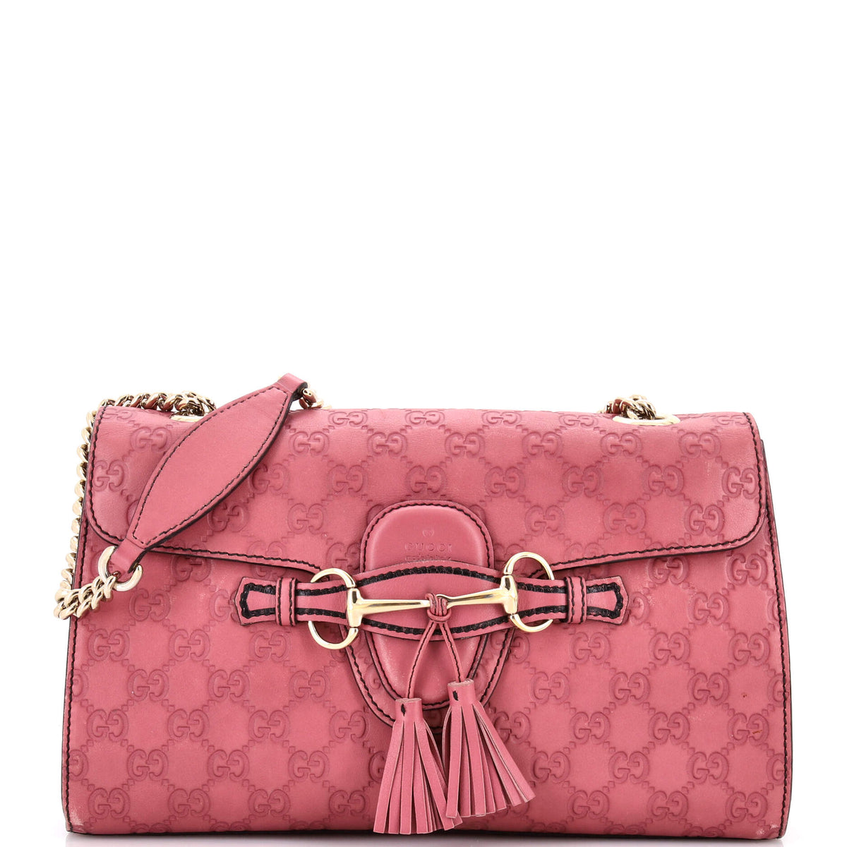 Gucci GUCCI Emily Chain Flap Bag Guccissima Leather Medium