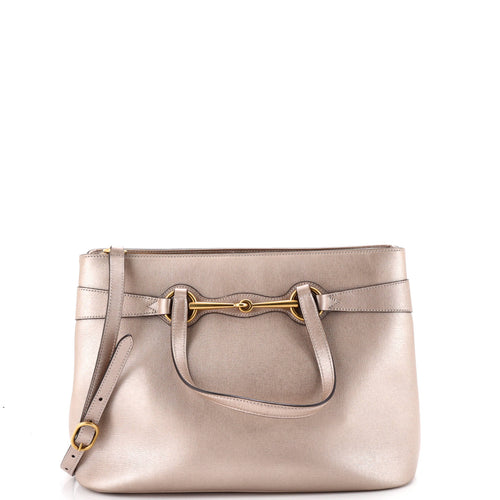 GUCCI Bright Bit Convertible Tote Leather Large