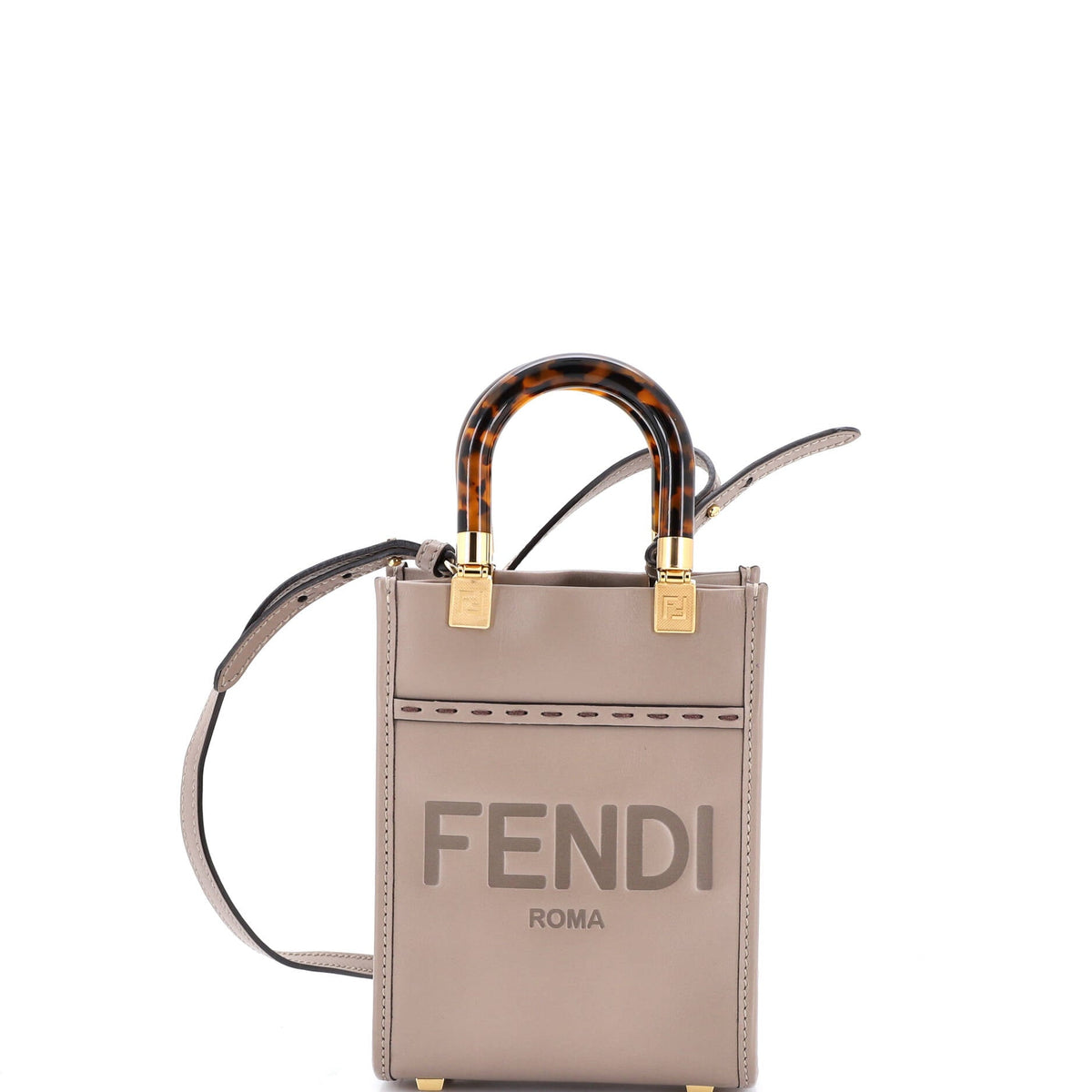 Fendi FENDI Sunshine Shopper Tote Leather Mini