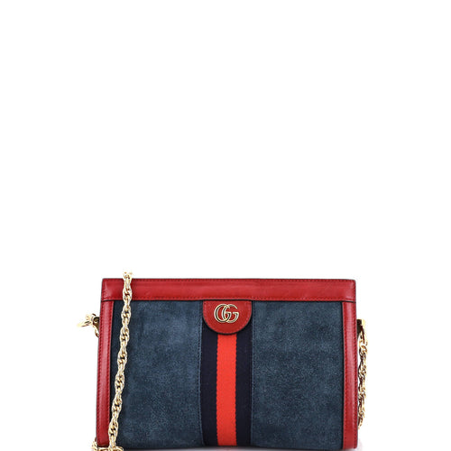 GUCCI Ophidia Chain Shoulder Bag Suede Small