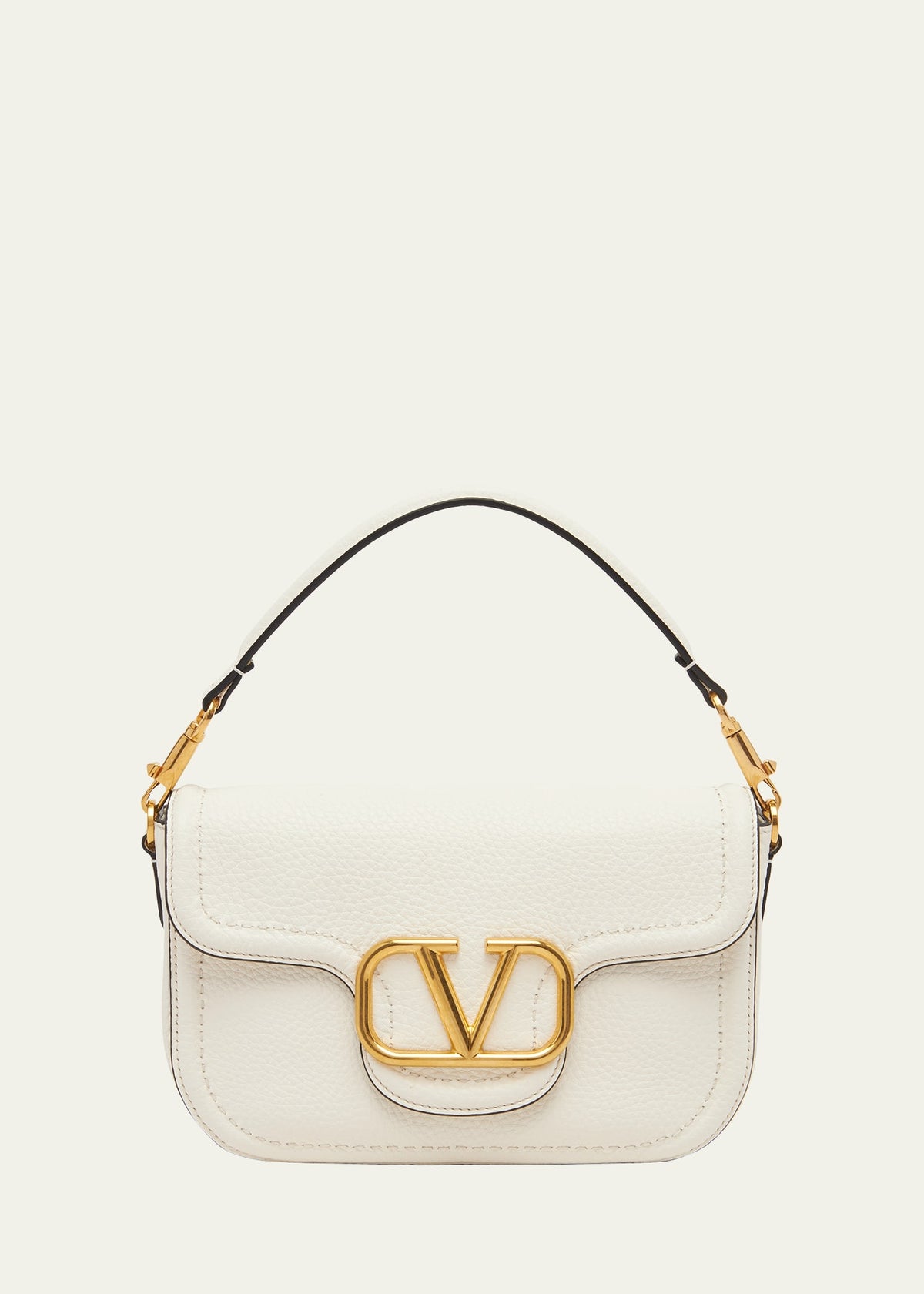 Valentino Loco VLOGO Flap Leather Shoulder Bag