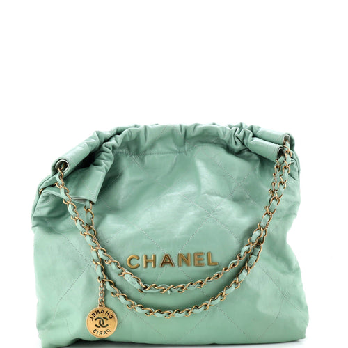CHANEL 22 Chain Hobo Quilted Calfskin Medium