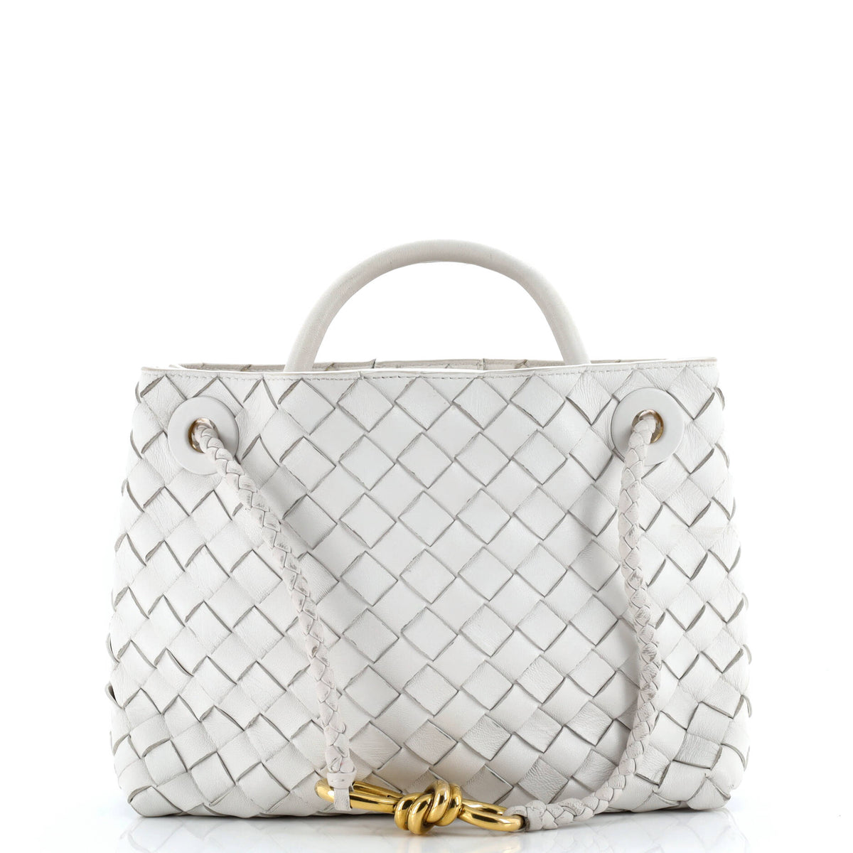Bottega Veneta Andiamo East West Top Handle Bag Intrecciato Nappa Small