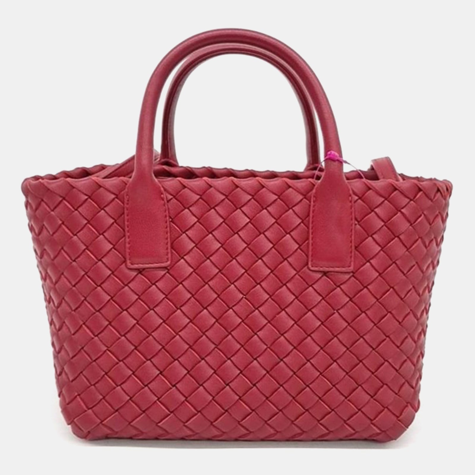 Bottega Veneta Rote Cabat-Minitasche aus Leder