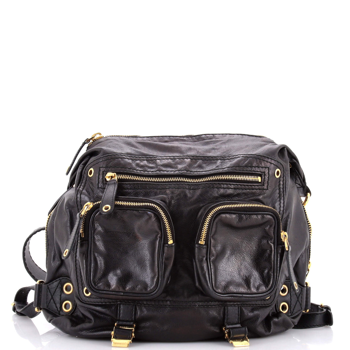 Gucci GUCCI Darwin Convertible Backpack Leather Medium