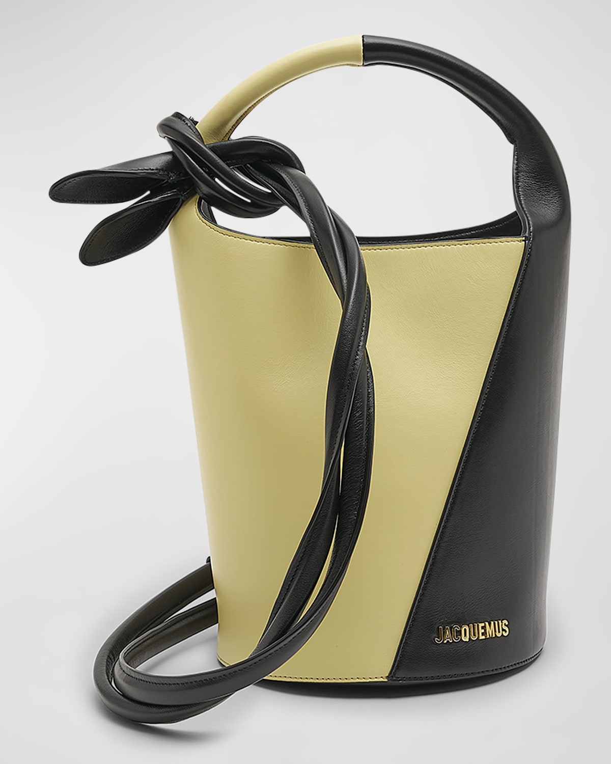 Jacquemus Le Petit Tourni Leather Bucket Bag