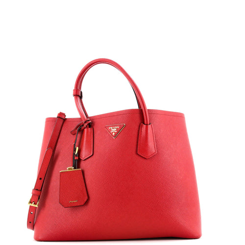 PRADA Cuir Double Tote Saffiano Leather Medium