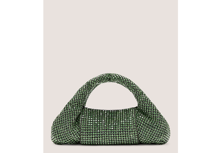 Stuart Weitzman Moda Shine Mini Tote, Peridot Crystal Mesh, keine Abmessungen